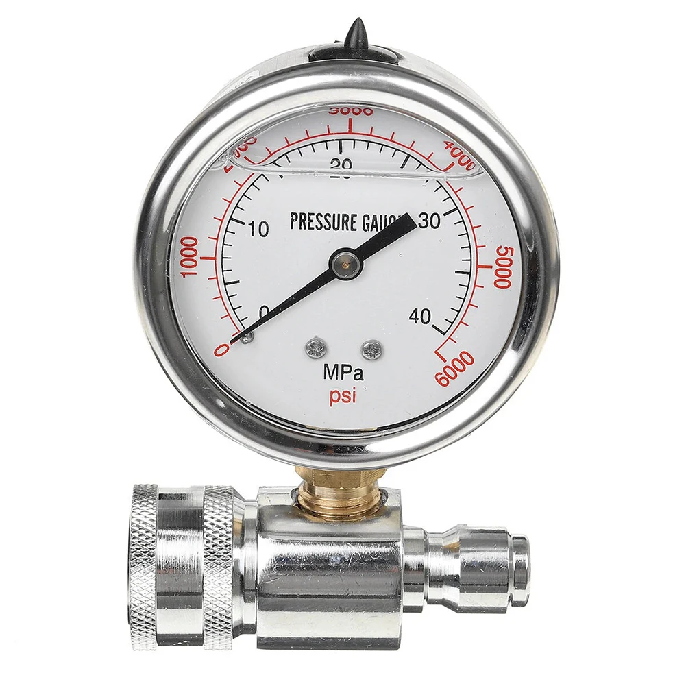 3/8" Stainless Steel Pressure Washer Pressure Gauge 6000PSI/40MPa Shockproof Quick Plug QD Fitting Shockproof quick plug female
3/8" Stainless Steel Pressure Washer Pressure Gauge 6000PSI/40MPa Shockproof Quick Plug QD Fitting Shockproof quick plug female