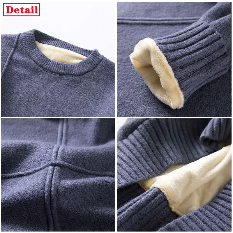 Cotton Knitted Sweater Men 2020 Autumn Winter Fashion Solid Wool Liner Pullovers Mens O-neck Thick Oversized Sweaters
Cotton Knitted Sweater Men 2020 Autumn Winter Fashion Solid Wool Liner Pullovers Mens O-neck Thick Oversized Sweaters