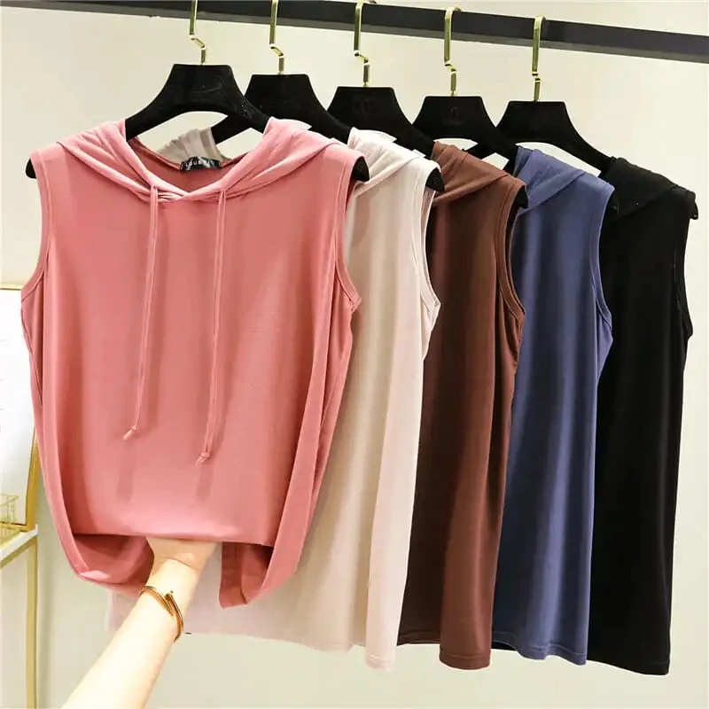 BF style modal hoodie women's plus size 2021 summer new Korean style thin sleeveless loose top solid color casual couple T-shirt
BF style modal hoodie women's plus size 2021 summer new Korean style thin sleeveless loose top solid color casual couple T-shirt