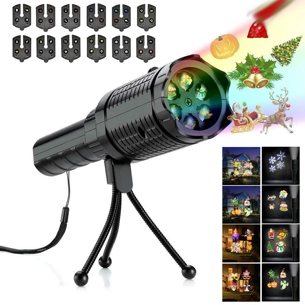 Outdoor LED Pattern Laser Projector Stage Light Flashlight Rechargeable Disco Projection Lamp for Christmas Halloween Patry
Outdoor LED Pattern Laser Projector Stage Light Flashlight Rechargeable Disco Projection Lamp for Christmas Halloween Patry