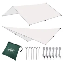 3x3m 3x4m Sun Awning with 6 Pegs and 6 Ropes Waterproof Car Shade Sunshade Garden Beach Umbrella Travel Camping Tent Tarp