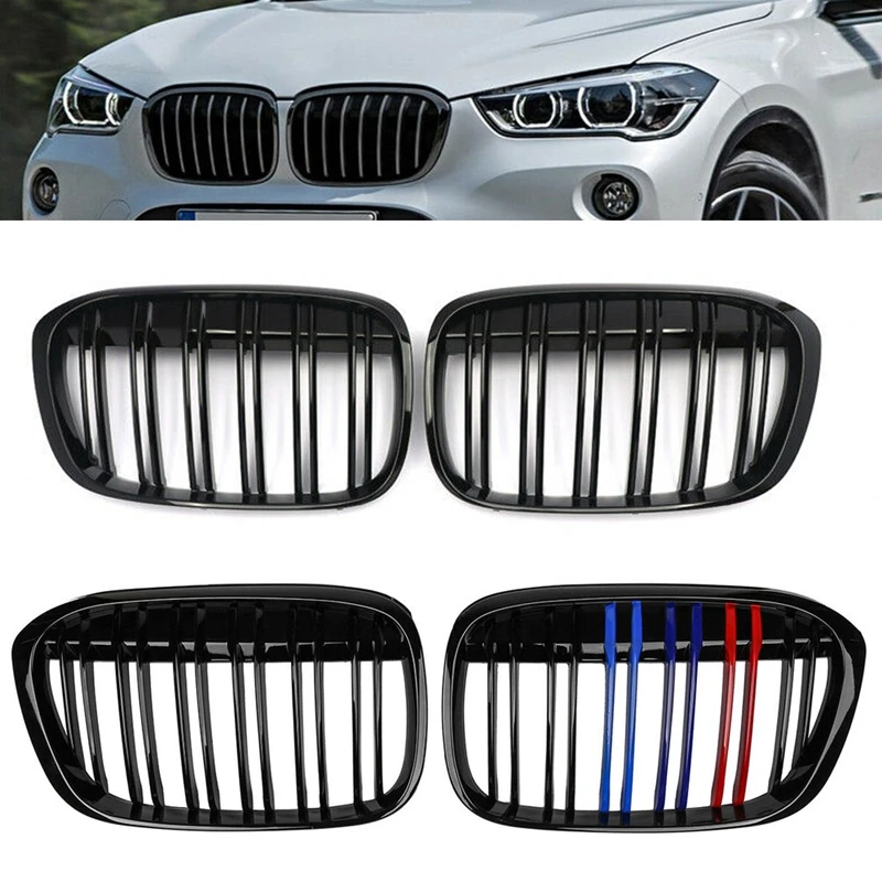 A Pair Dual Slat Gloss Black/M Color Front Kidney Grille For BMW X1 F48 F49 2015-2019 Car Accessories Styling mounts and holders
A Pair Dual Slat Gloss Black/M Color Front Kidney Grille For BMW X1 F48 F49 2015-2019 Car Accessories Styling mounts and holders