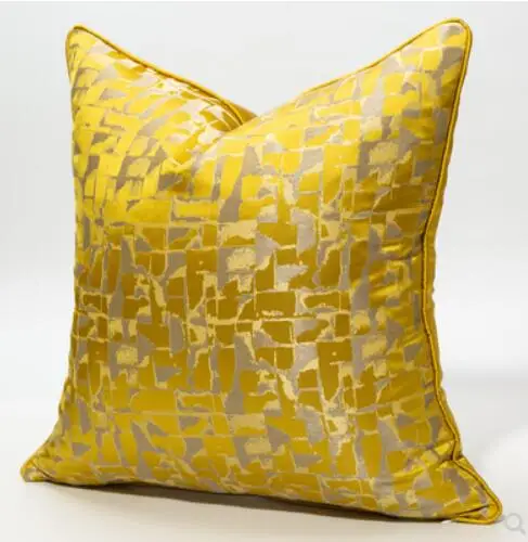 Simple and modern small lattice golden yellow pillowcase living room sofa cushion cover
Simple and modern small lattice golden yellow pillowcase living room sofa cushion cover