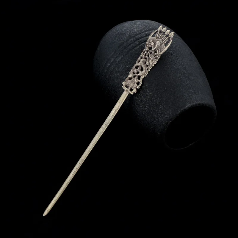 925 Sterling Silver Chinese Hair Stick Women Jewelry Luxury Handmade Vintage Dragon Phoenix Jewellery Hair Pin Antique Ancient
925 Sterling Silver Chinese Hair Stick Women Jewelry Luxury Handmade Vintage Dragon Phoenix Jewellery Hair Pin Antique Ancient