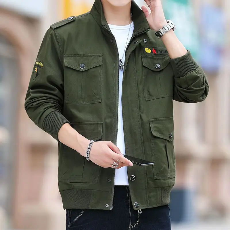 Men's cotton jacket coat autumn and winter new products short middle-aged and young military windbreaker wash loose denim fat la
Men's cotton jacket coat autumn and winter new products short middle-aged and young military windbreaker wash loose denim fat la