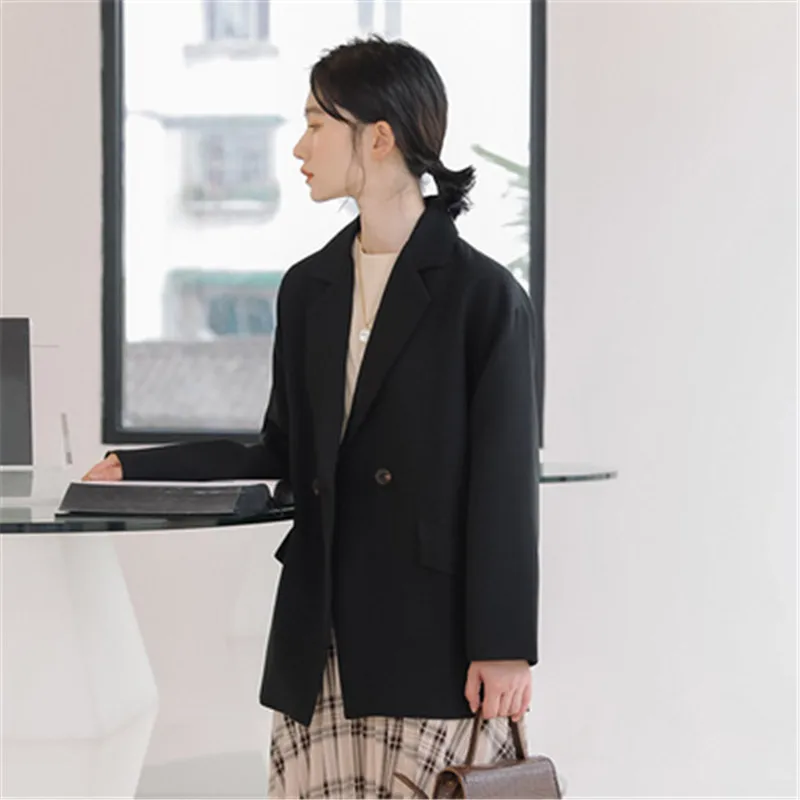 Women Casual Coat Autumn 2020 Korean Chic Vintage Solid Suit British Style Notched Collar Long-sleeved Jackets Female
Women Casual Coat Autumn 2020 Korean Chic Vintage Solid Suit British Style Notched Collar Long-sleeved Jackets Female