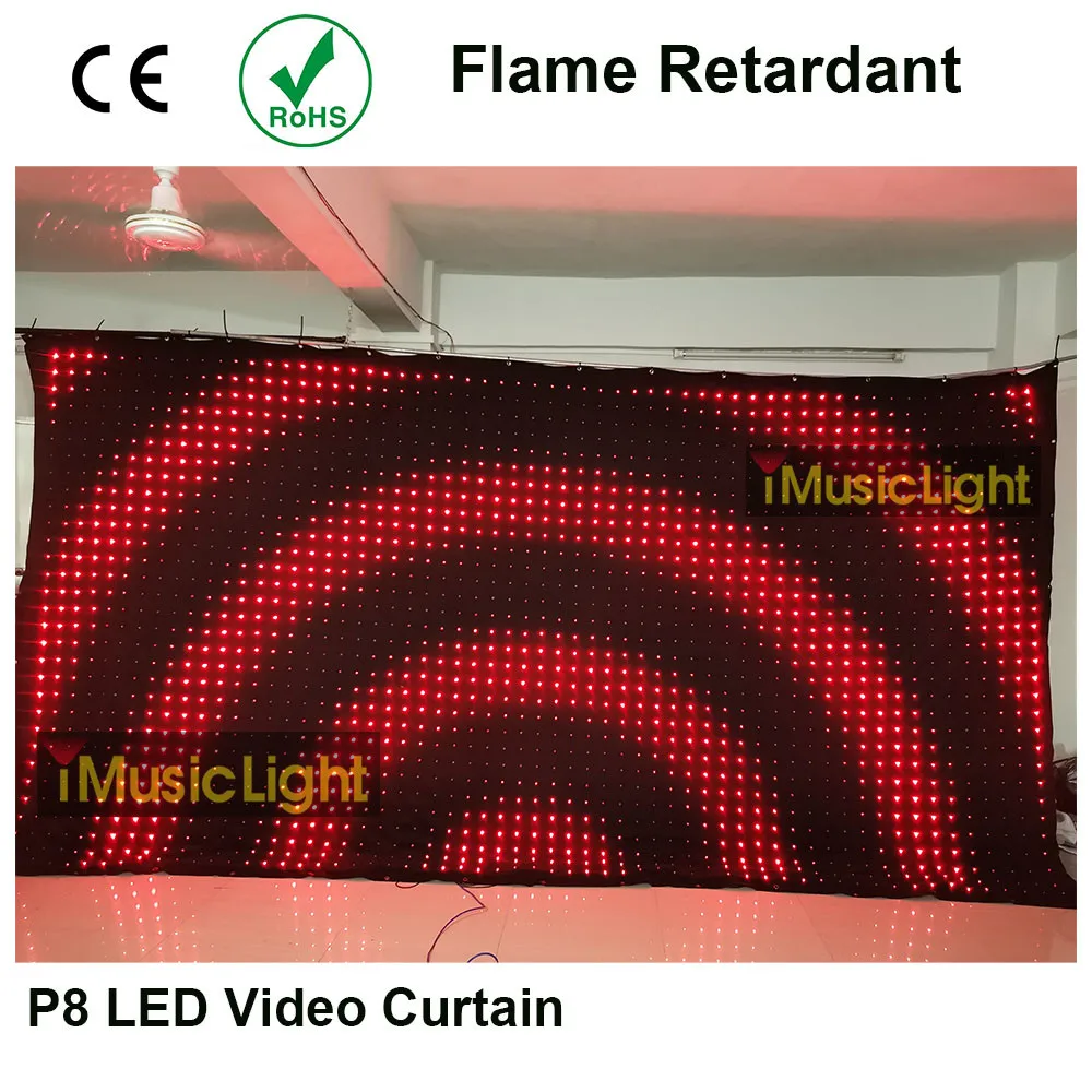 P8 3M X 4M PC/DMX контроллер светодиодный видеосъемка занавеска RGB Displayl для вечерние