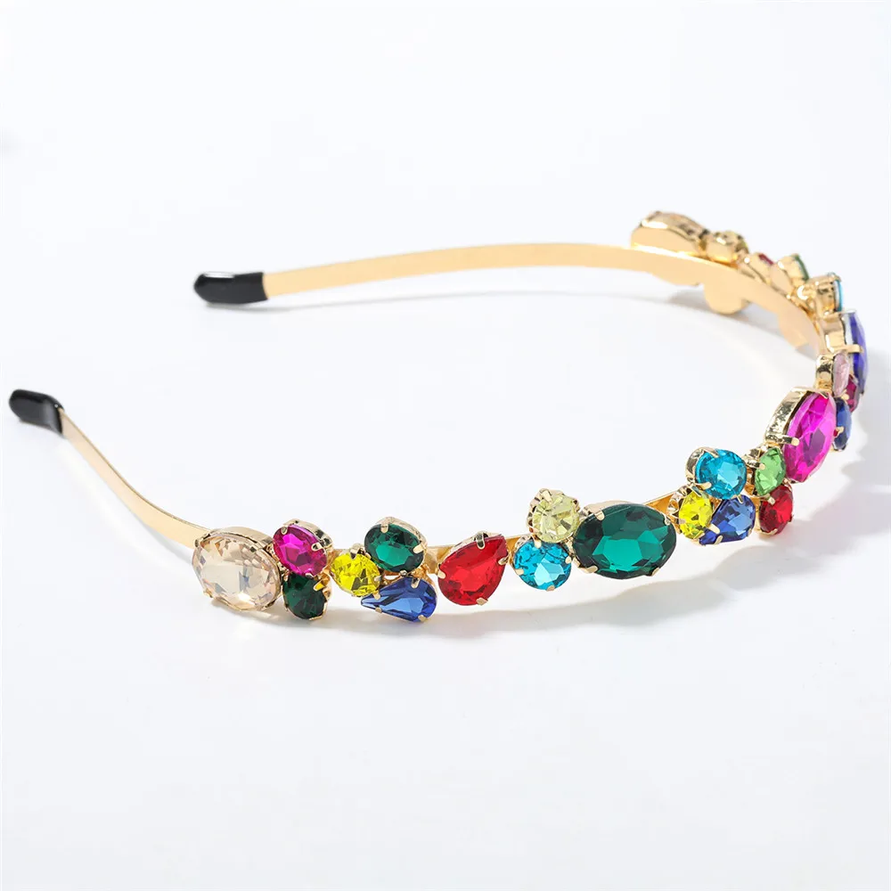 Colorful Gem Baroque Geometric Glass Diamond Headbands Crystal Hair Accessories Headband Girls Crown Flower Hairbands Head Wrap
Colorful Gem Baroque Geometric Glass Diamond Headbands Crystal Hair Accessories Headband Girls Crown Flower Hairbands Head Wrap