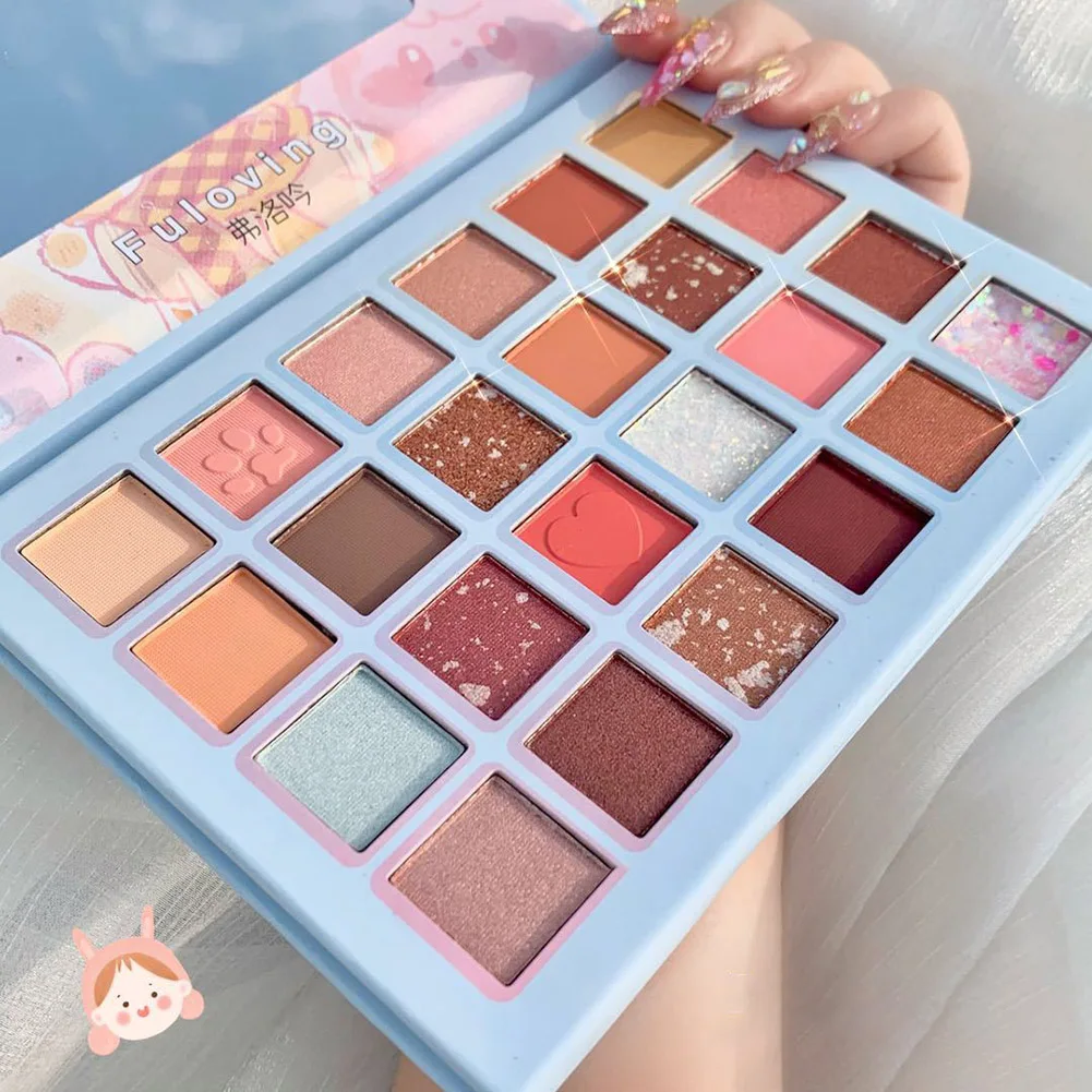 New 24 Colors Eyeshadow Palette Glitter Pearlescent Eyeshadow Waterproof Eye Plate Cute Makeup Female Cosmetics
New 24 Colors Eyeshadow Palette Glitter Pearlescent Eyeshadow Waterproof Eye Plate Cute Makeup Female Cosmetics