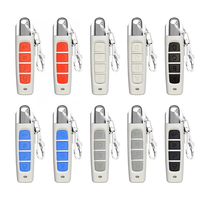ABCD 4 Keys 433MHZ Remote Control Garage Gate Door Opener Remote Control Duplicator Clone Cloning Code Car Key For Home 5 Colors
ABCD 4 Keys 433MHZ Remote Control Garage Gate Door Opener Remote Control Duplicator Clone Cloning Code Car Key For Home 5 Colors