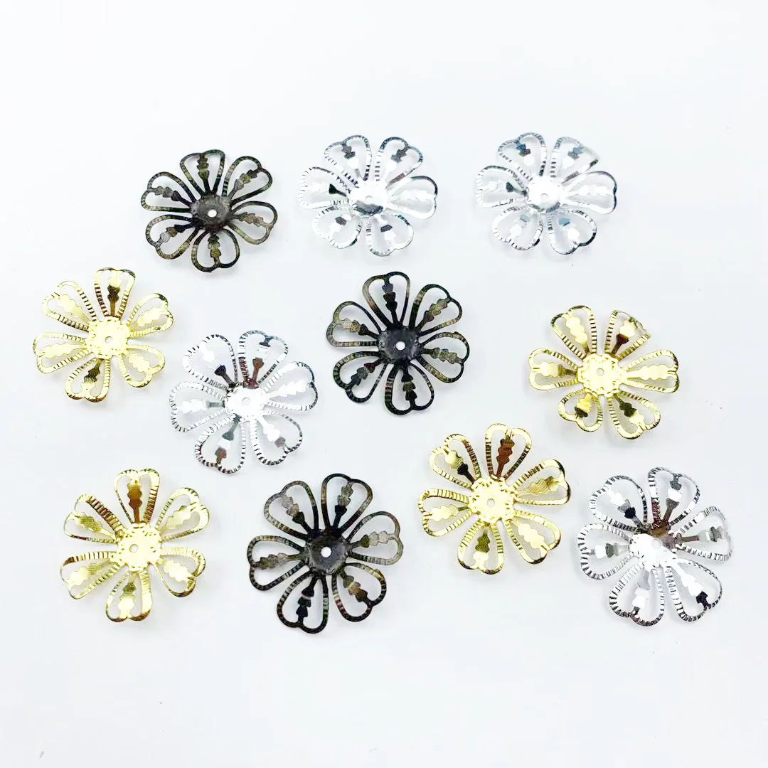 26mm 20pcs Silver Gold Hollow Metal Crafts Flowers Connectors Wraps Filigree For Scrapbook DIY Embellishment Home Decor
26mm 20pcs Silver Gold Hollow Metal Crafts Flowers Connectors Wraps Filigree For Scrapbook DIY Embellishment Home Decor
