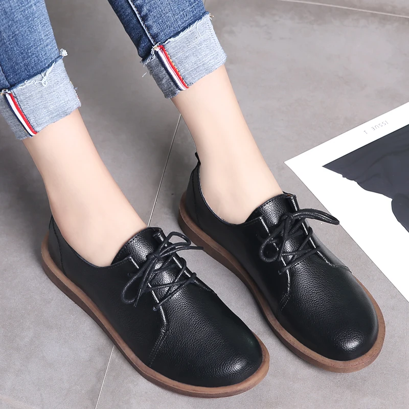 2020 Brand Soft Leather Women Loafers New Style Spring Ladies Oxford Shoes Black Casual Dress Footwear Woman's Office Flats
2020 Brand Soft Leather Women Loafers New Style Spring Ladies Oxford Shoes Black Casual Dress Footwear Woman's Office Flats