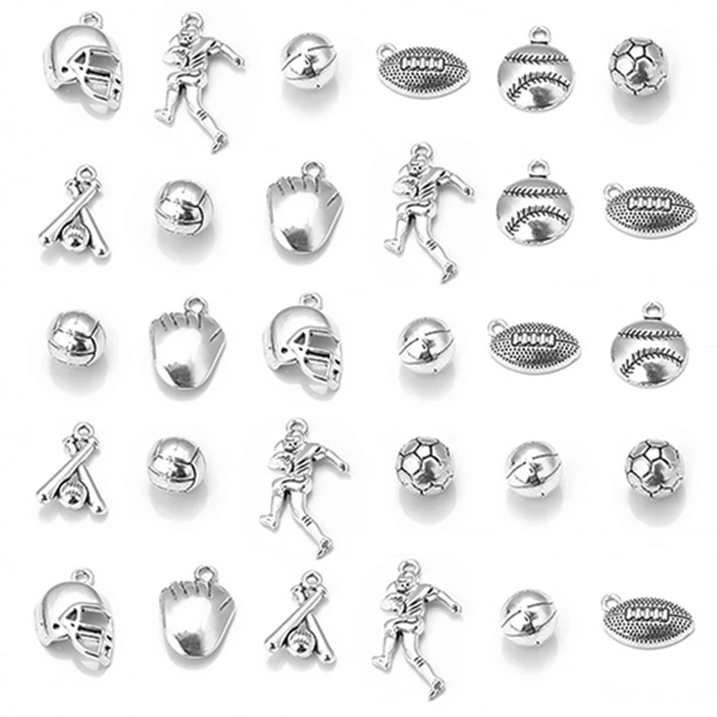 10-30pcs Charms Soccor Football Helmet 10-20mm Antique Bronze Silver Color Plated Pendants Making DIY Handmade Tibetan Jewelry
10-30pcs Charms Soccor Football Helmet 10-20mm Antique Bronze Silver Color Plated Pendants Making DIY Handmade Tibetan Jewelry
