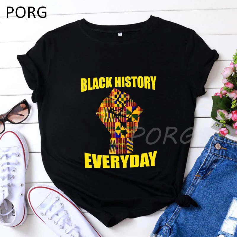 Женская футболка с принтом черная Живая масса гордость меланина женская футболка в эстетическом стиле Harajuku женская черная летняя футболка ... 
Женская футболка с принтом черная Живая масса гордость меланина женская футболка в эстетическом стиле Harajuku женская черная летняя футболка ...