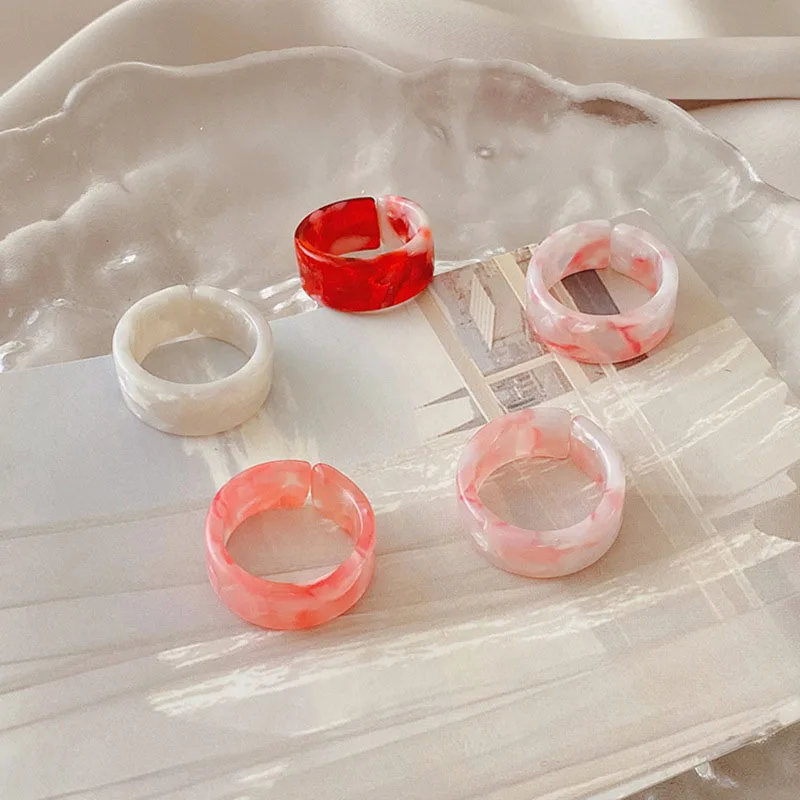 New Colorful Transparent Acrylic Irregular Marble Pattern Ring Resin Tortoise Rings for Women Girls Jewelry Accessories
New Colorful Transparent Acrylic Irregular Marble Pattern Ring Resin Tortoise Rings for Women Girls Jewelry Accessories