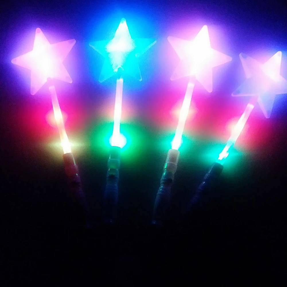 Plastic LED Flashing Glow Stick Wand Five-pointed Star Fairy Wand Kids Toy Star flashing sticks colorful glow stick show propToy
Plastic LED Flashing Glow Stick Wand Five-pointed Star Fairy Wand Kids Toy Star flashing sticks colorful glow stick show propToy