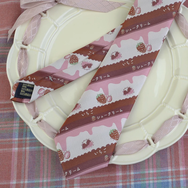JK Uniform Neck Tie Girls Kawaii Strawberry Necktie Female Japanese School Uniform Pink Adorable Bow Tie Women Apparel Accessory
JK Uniform Neck Tie Girls Kawaii Strawberry Necktie Female Japanese School Uniform Pink Adorable Bow Tie Women Apparel Accessory