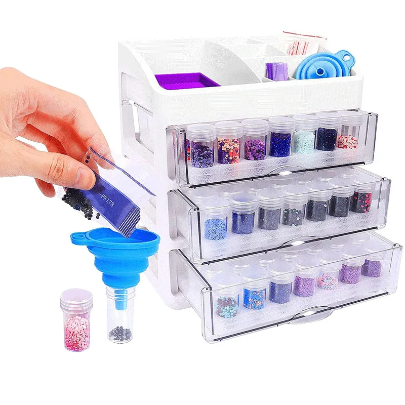 Plastic Pearl Diamond Painting Tool Accessories Drawer Storage Box Bead Organizer Container Multilayer Function
Plastic Pearl Diamond Painting Tool Accessories Drawer Storage Box Bead Organizer Container Multilayer Function