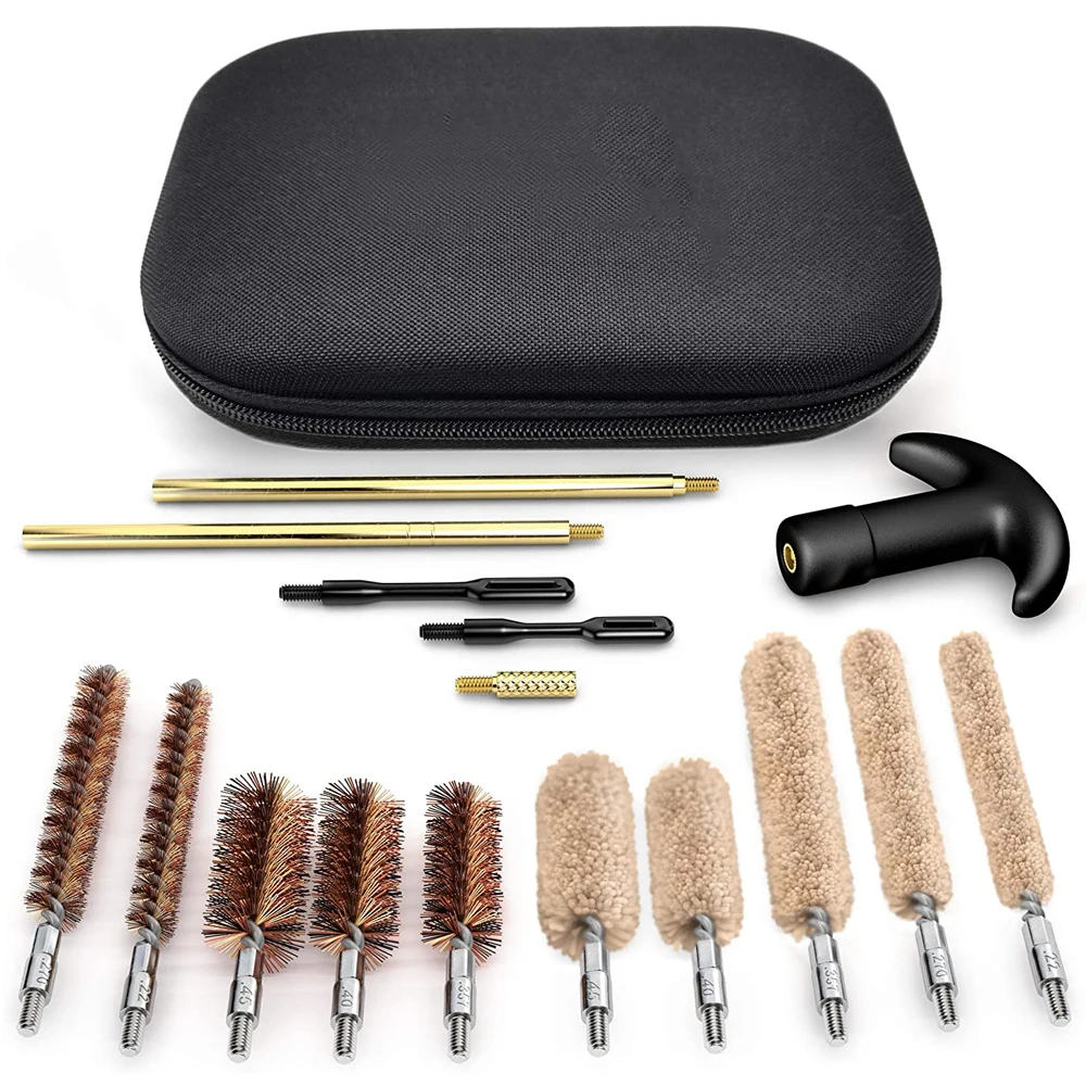 16Pcs Universal Gun Cleaning Set Handgun Pistol Cleaning Brush Rod Kit 9mm Cleaning Kit for 9mm .22 .30 .38 .40.45 Cal Hunting
16Pcs Universal Gun Cleaning Set Handgun Pistol Cleaning Brush Rod Kit 9mm Cleaning Kit for 9mm .22 .30 .38 .40.45 Cal Hunting
