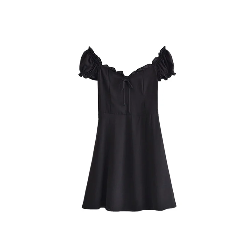 DOUJILI Solid Color Black Dress Short Sleeve Backless Zipper Soft Loose Elegant Dress For Women Ladies Party Wearing
DOUJILI Solid Color Black Dress Short Sleeve Backless Zipper Soft Loose Elegant Dress For Women Ladies Party Wearing