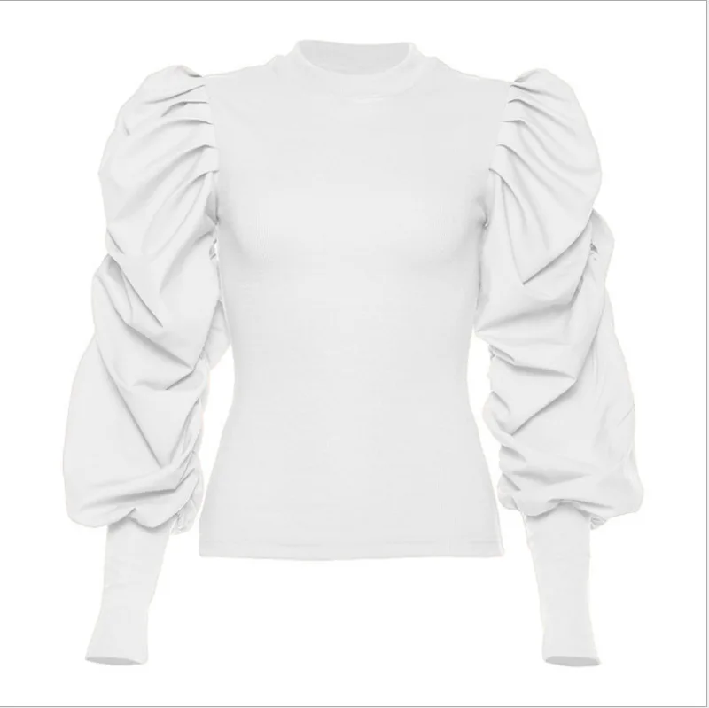 Fashion Womens Long Puff Sleeve Lantern Sleeve Crew Neck Splicing Slim Blouse Shirts Spring Fall Solid Female Office Ladies
Fashion Womens Long Puff Sleeve Lantern Sleeve Crew Neck Splicing Slim Blouse Shirts Spring Fall Solid Female Office Ladies