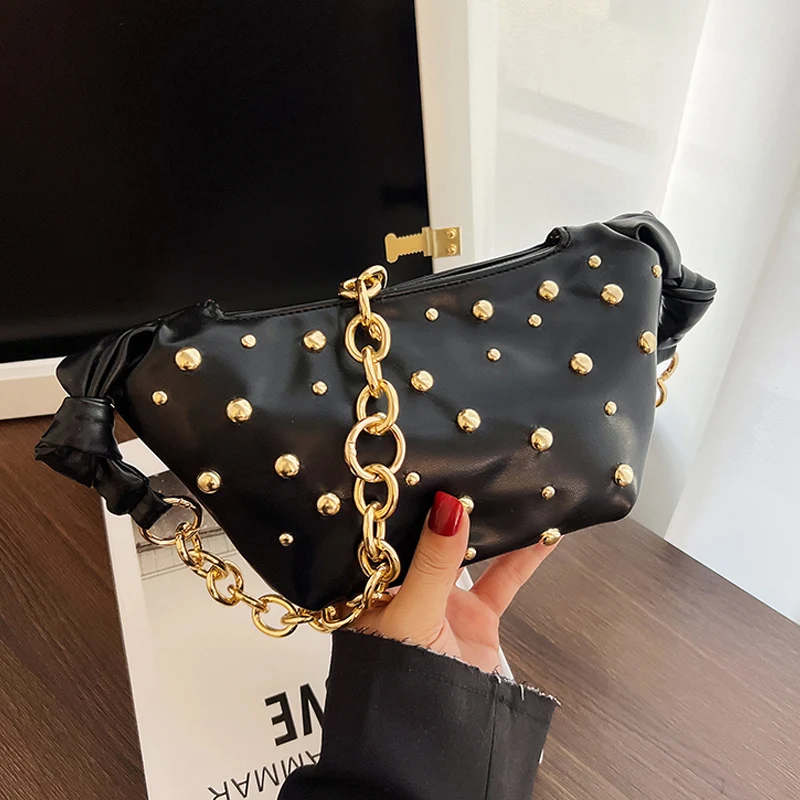 Fashion Rivet Design Ladies Crossbody Bags 2022 New Trend Women Chain Shoulder Bag Casual Shopping Handbags Female Messenger Bag
Fashion Rivet Design Ladies Crossbody Bags 2022 New Trend Women Chain Shoulder Bag Casual Shopping Handbags Female Messenger Bag