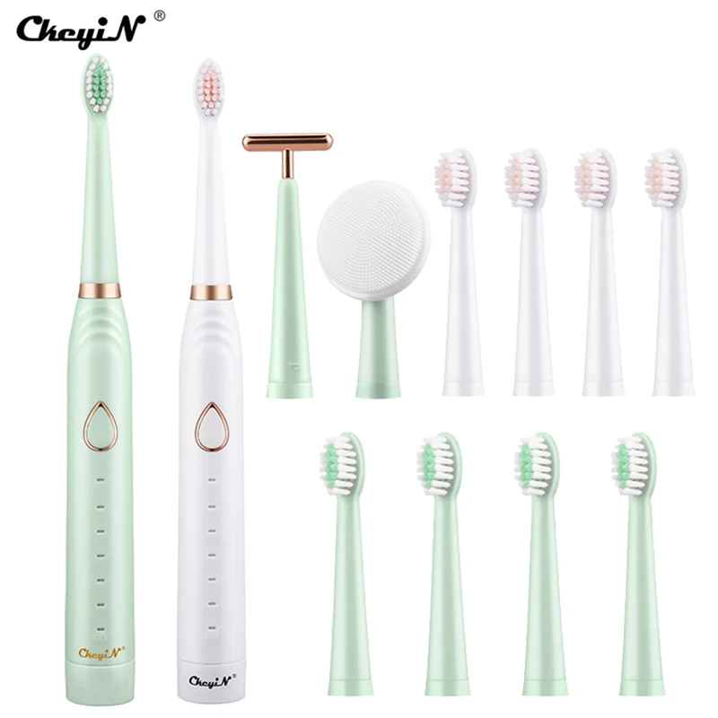 CkeyiN Ultrasonic Electric Toothbrush 3 in 1 Face Cleaning Brush Lifting Massager Oral Care Tooth Cleaner Whitening Soft Brushes
CkeyiN Ultrasonic Electric Toothbrush 3 in 1 Face Cleaning Brush Lifting Massager Oral Care Tooth Cleaner Whitening Soft Brushes