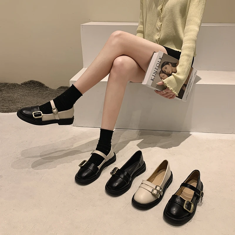 MIYEDA Casual Shoes for Women 2021 Mary Janes Lolita Style Buckle Strap Spring Pumps Shallow Mix Color PU Leather Shoe
MIYEDA Casual Shoes for Women 2021 Mary Janes Lolita Style Buckle Strap Spring Pumps Shallow Mix Color PU Leather Shoe