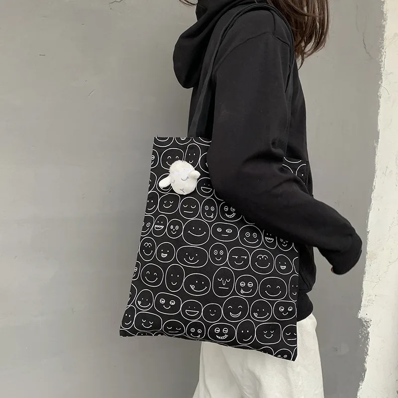 Canvas Tote Bag for Woman 2021 Women Cotton Cloth Shoulder Korean Harajuku Japanese Cartoon Eco Reusable Shopping Bag Handbags
Canvas Tote Bag for Woman 2021 Women Cotton Cloth Shoulder Korean Harajuku Japanese Cartoon Eco Reusable Shopping Bag Handbags