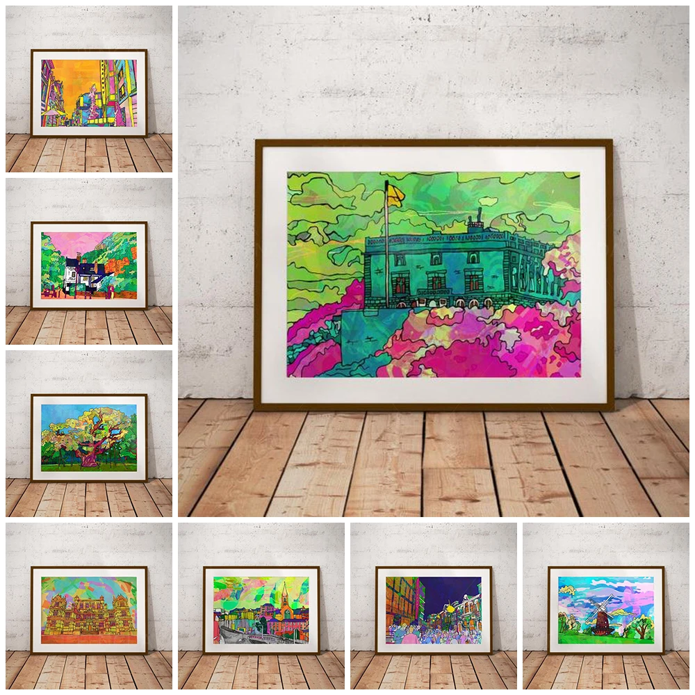 Wall Art Colorful City Building Poster HD Print Landscape Canvas Painting Home Decor Bedroom Modular Cartoon View Pictures Frame
Wall Art Colorful City Building Poster HD Print Landscape Canvas Painting Home Decor Bedroom Modular Cartoon View Pictures Frame