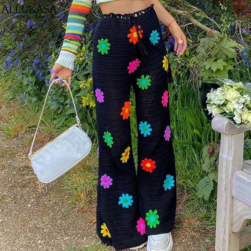 Women Wide Leg Pants Flower Crochet Net Hollow Out Summer Long Pants Boho Beach Casual Travel Fashion Comfy Drawstring Trousers
Women Wide Leg Pants Flower Crochet Net Hollow Out Summer Long Pants Boho Beach Casual Travel Fashion Comfy Drawstring Trousers