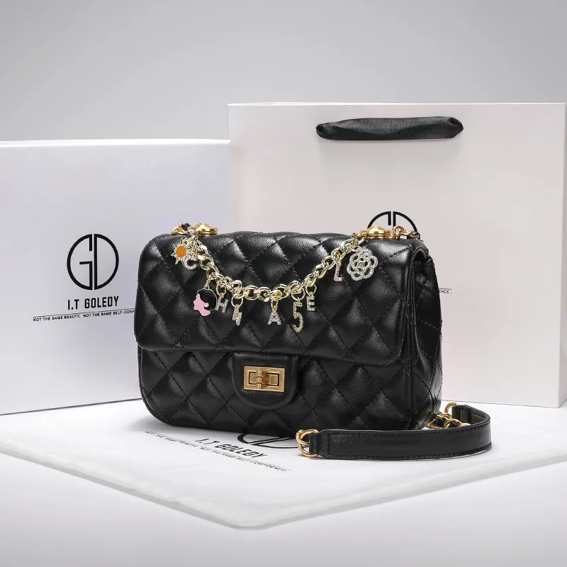 Luxury Brand 2021 New All-match Leather Ladies Diamond Chain Flap Bag All-match Messenger Shoulder Bag Fashion Wallet Gg Cc Sac
Luxury Brand 2021 New All-match Leather Ladies Diamond Chain Flap Bag All-match Messenger Shoulder Bag Fashion Wallet Gg Cc Sac