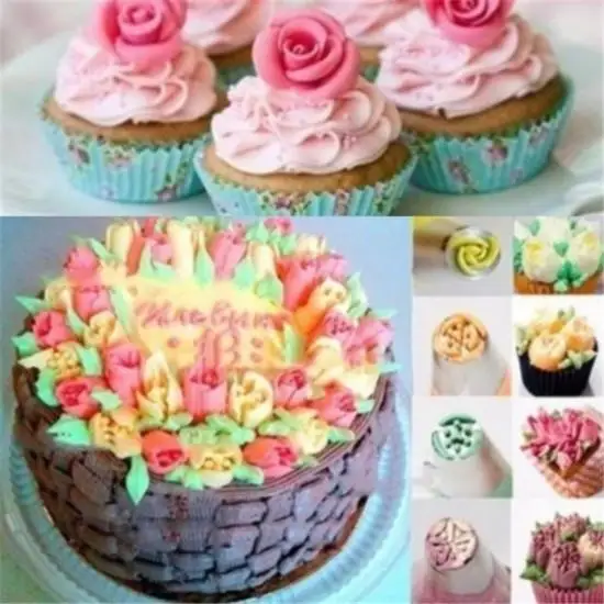 Different Styles Cake Silk Flower Tool Stainless Steel Sliver Cake Nozzles Dessert Cream Cupcake Bakery Decoration Icing Pipi
Different Styles Cake Silk Flower Tool Stainless Steel Sliver Cake Nozzles Dessert Cream Cupcake Bakery Decoration Icing Pipi