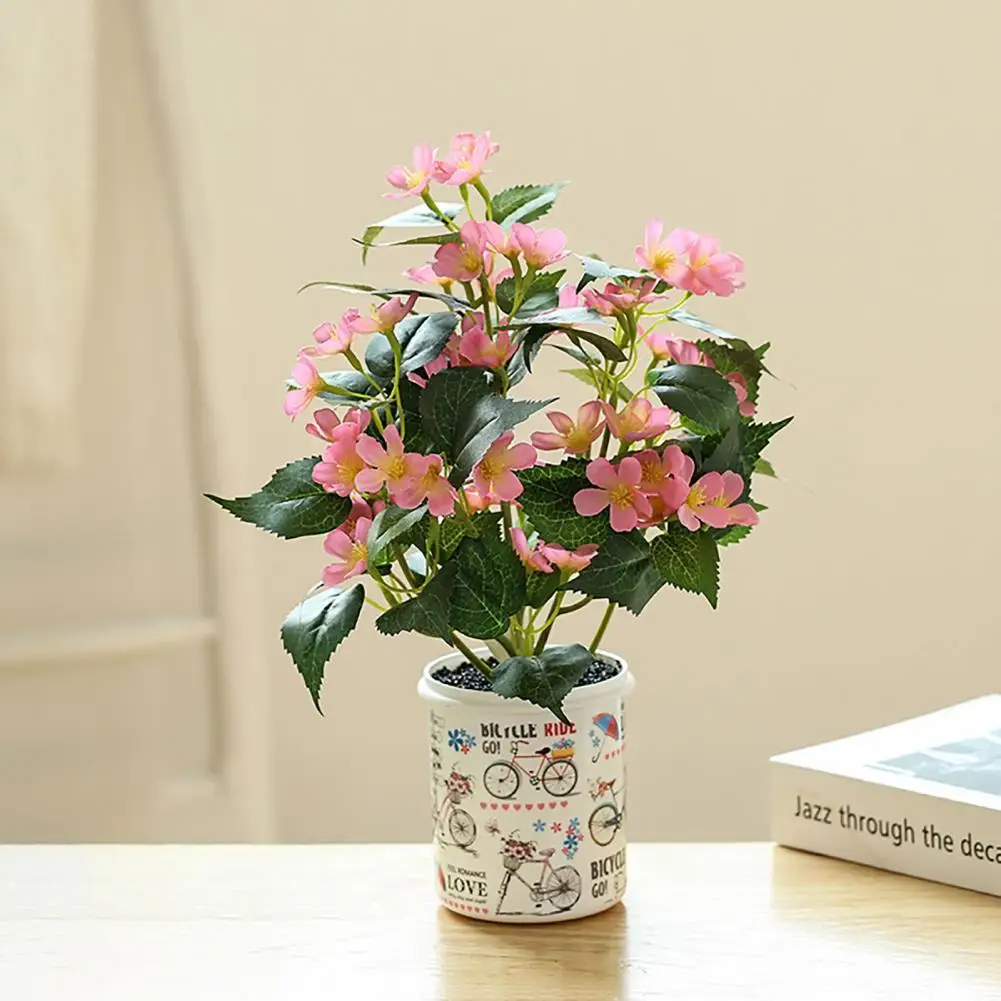 Elegant handmade artificial flowerpot Begonia bonsai plastic potted family garden balcony party dining table room decoration
Elegant handmade artificial flowerpot Begonia bonsai plastic potted family garden balcony party dining table room decoration