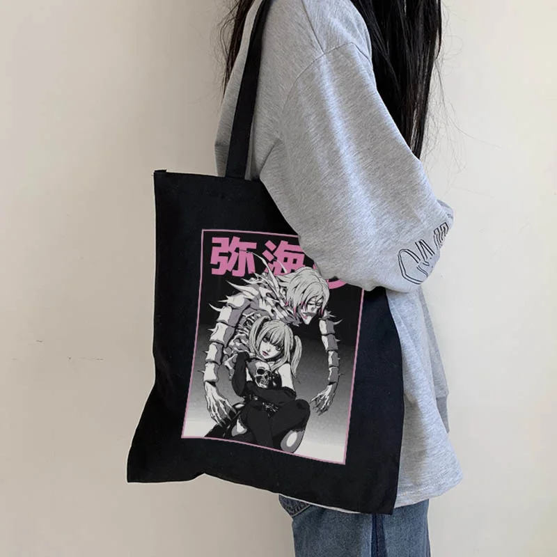 Death Note Canvas Bag Japanese Anime Printed Shopping Bag Fun Casual Cartoon Gothic Female Bag Large Capacity women Shoulder Bag
Death Note Canvas Bag Japanese Anime Printed Shopping Bag Fun Casual Cartoon Gothic Female Bag Large Capacity women Shoulder Bag
