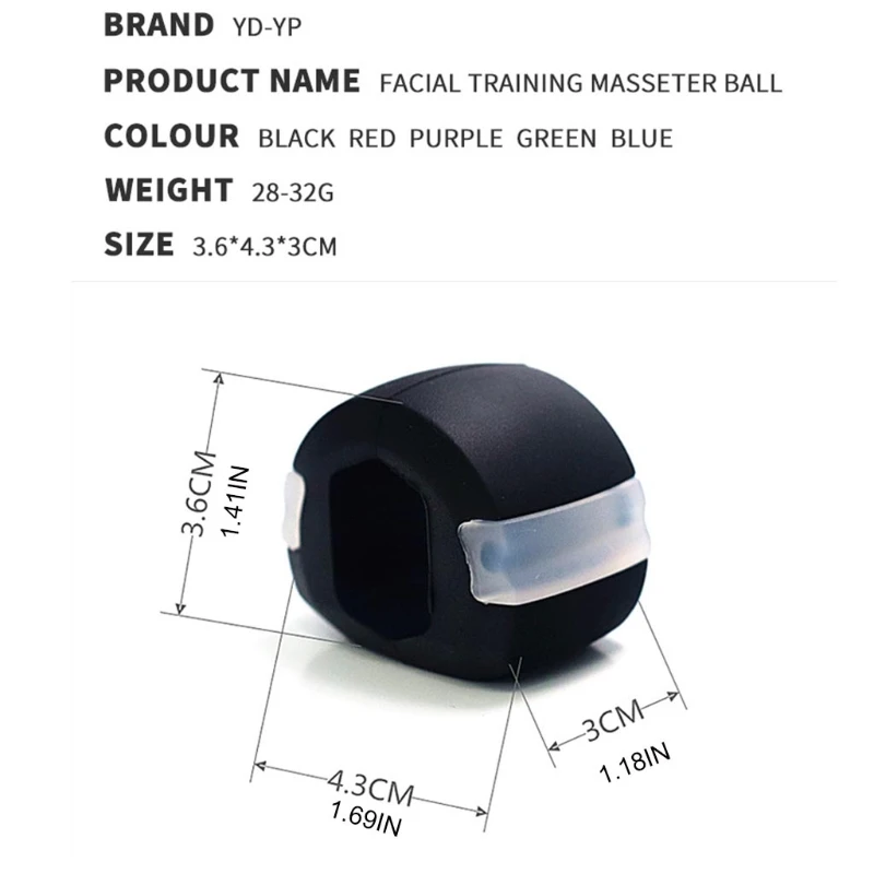 Portable Facial Masseter Training Bite Jaw Exerciser Ball Neck Toning Equipment Double Chin Remover Reduce Stress Slim
Portable Facial Masseter Training Bite Jaw Exerciser Ball Neck Toning Equipment Double Chin Remover Reduce Stress Slim