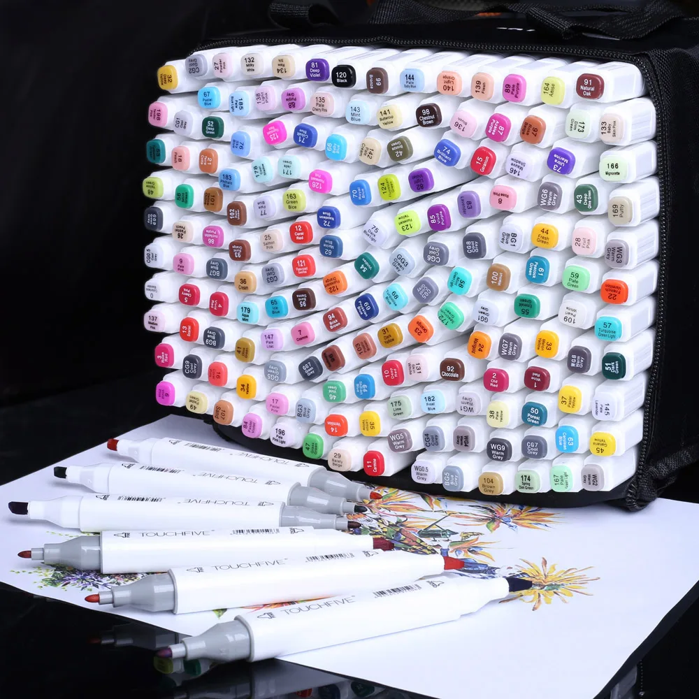 professional markers 168 Color Brush Pen Alcoholic Oily based ink Art Marker marcadores plumones For coloring drawing Manga
professional markers 168 Color Brush Pen Alcoholic Oily based ink Art Marker marcadores plumones For coloring drawing Manga