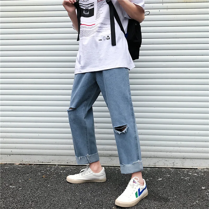 Spring 2021 Ins Retro Tattered Jeans Straight Jeans Men's Korean Style Loose Teen Fashion Brand Drooping Wide Leg Pants
Spring 2021 Ins Retro Tattered Jeans Straight Jeans Men's Korean Style Loose Teen Fashion Brand Drooping Wide Leg Pants