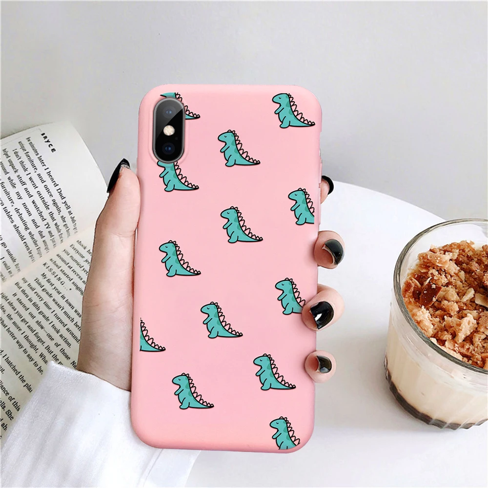 Розовый матовый мягкий TPU чехол для iPhone 7 8 6 6s плюс размер 11 12 Pro XS Max XR X 10 мини юбка