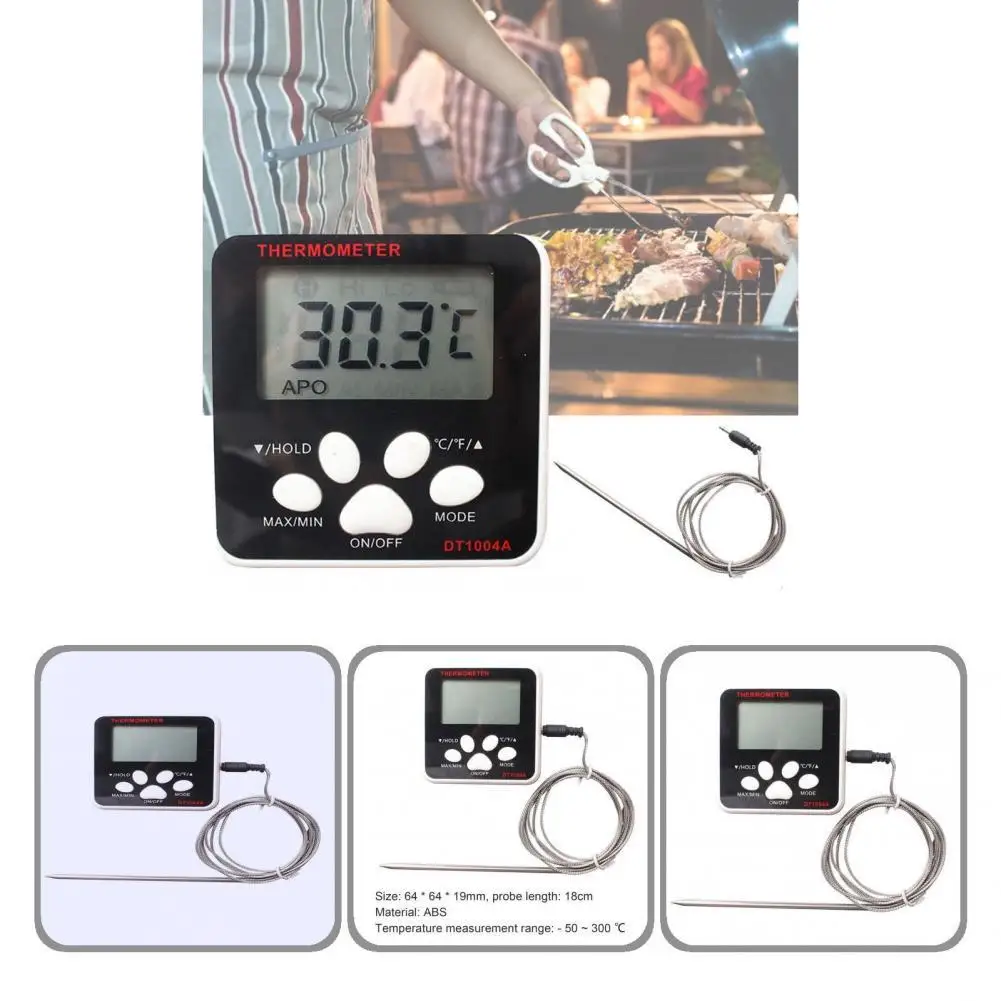 Black Practical Practical Barbecue Thermometer ABS Meat Thermometer Simple Operation for Kitchen
Black Practical Practical Barbecue Thermometer ABS Meat Thermometer Simple Operation for Kitchen