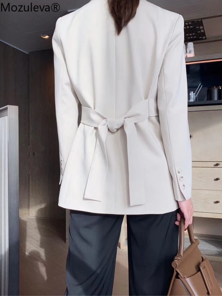 Mozuleva High Quality 2020 Spring Women Lace Up Notched Black Blazer Female Fashion Korean Style High Waist Thin Jacket Tops 
Mozuleva High Quality 2020 Spring Women Lace Up Notched Black Blazer Female Fashion Korean Style High Waist Thin Jacket Tops