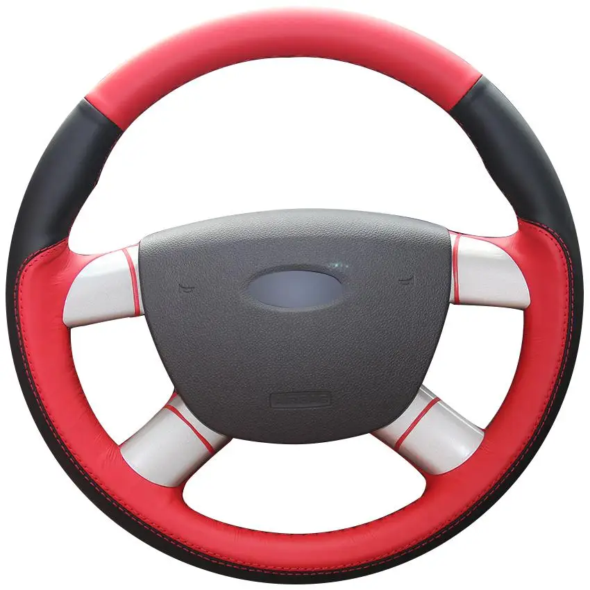 DIY Customize Braiding Black Natural Leather Red Natural Leather Car Steering Wheel Cover For Ford Kuga 2008 -2011 Ford Focus 2
DIY Customize Braiding Black Natural Leather Red Natural Leather Car Steering Wheel Cover For Ford Kuga 2008 -2011 Ford Focus 2