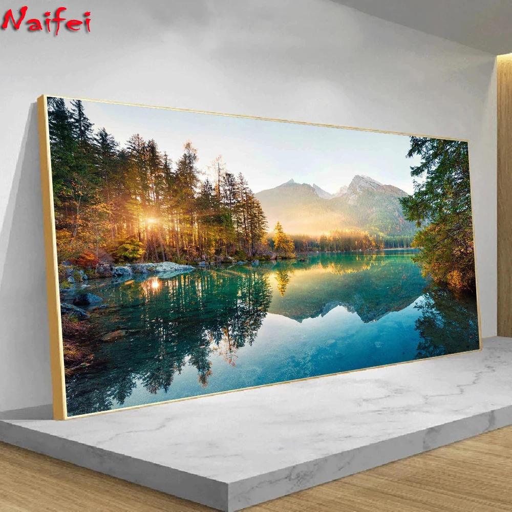 Modern Diamond Painting Nature Landscape Alps Mountain Canvas Painting Sunshine Forest Lake Pictures for Bedroom Home Decor
Modern Diamond Painting Nature Landscape Alps Mountain Canvas Painting Sunshine Forest Lake Pictures for Bedroom Home Decor