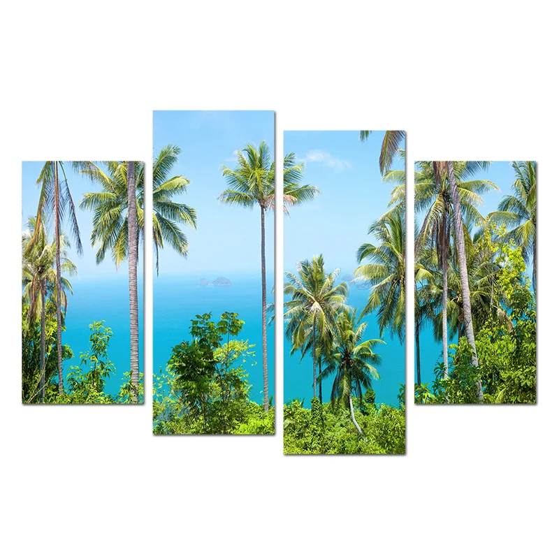 4 Pieces Canvas Posters and Prints Living Room Coconut Palm Trees Print Home Decor Poster Modern HD Painting for Room Decoration
4 Pieces Canvas Posters and Prints Living Room Coconut Palm Trees Print Home Decor Poster Modern HD Painting for Room Decoration