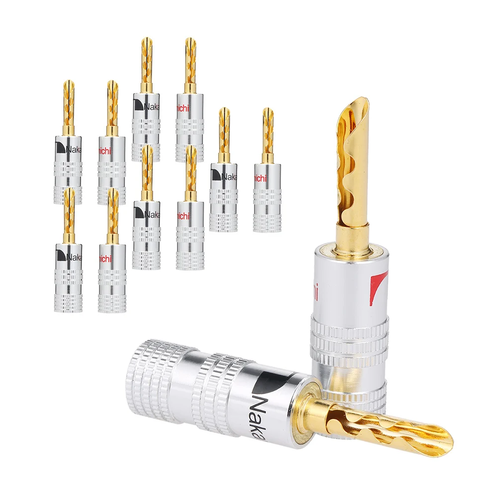 4 пары/6 пар черный красный разъем динамика аудио Amplifier24K позолоченная медь мм типа