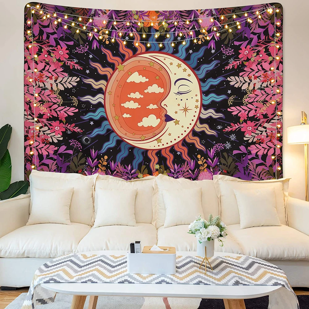 Moon Garden Tapestry Plants Flowers Tapestries Moon and Stars Tapestry Mystical Colorful Tapestry Mandala Wall Hanging for Room
Moon Garden Tapestry Plants Flowers Tapestries Moon and Stars Tapestry Mystical Colorful Tapestry Mandala Wall Hanging for Room
