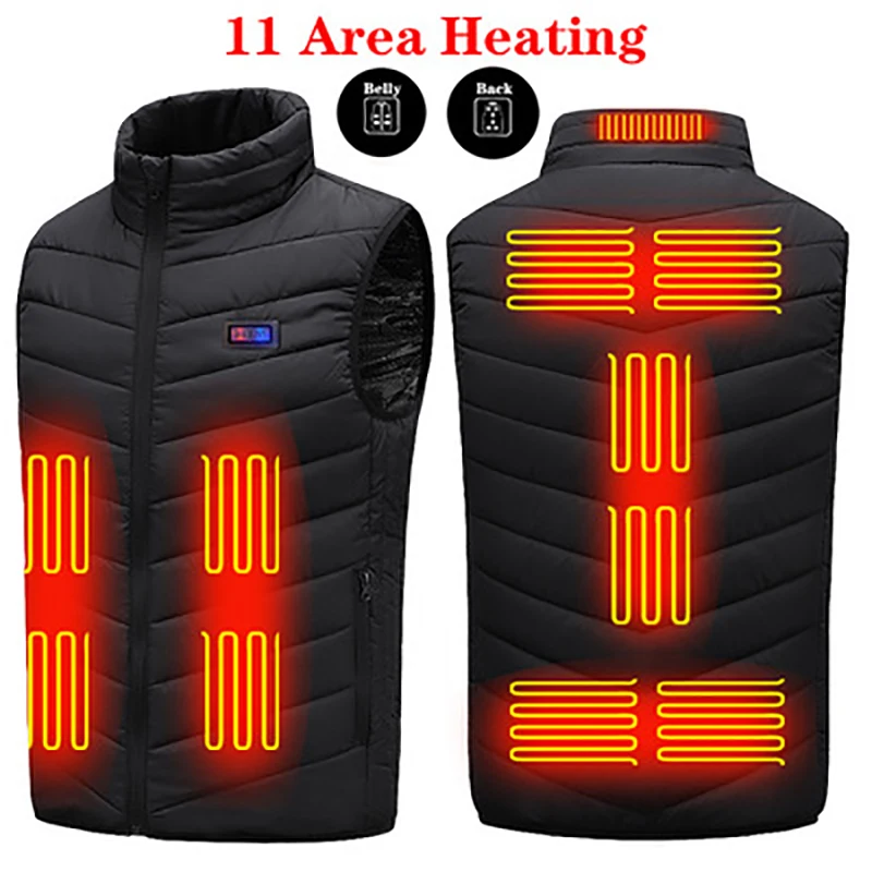 11PCS Heated Vest Jacket Fashion Men Women Coat Intelligent USB Electric Heating Thermal Warm Clothes Winter Heated Vest
11PCS Heated Vest Jacket Fashion Men Women Coat Intelligent USB Electric Heating Thermal Warm Clothes Winter Heated Vest