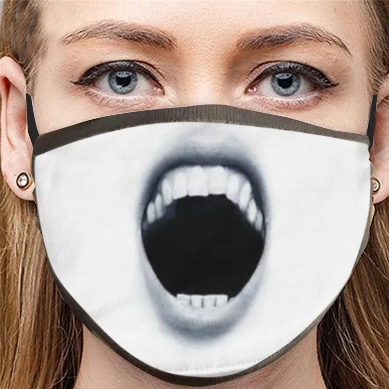 Unisex 3D Creative Funny Printing Outdoor Mask Cotton Washable Reusable Face Mask Adjustable Earloops Maske Masque
Unisex 3D Creative Funny Printing Outdoor Mask Cotton Washable Reusable Face Mask Adjustable Earloops Maske Masque