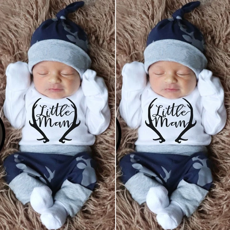 2020 new children's suit round neck letter deer head print romper trousers hat Christmas three-piece suit
2020 new children's suit round neck letter deer head print romper trousers hat Christmas three-piece suit