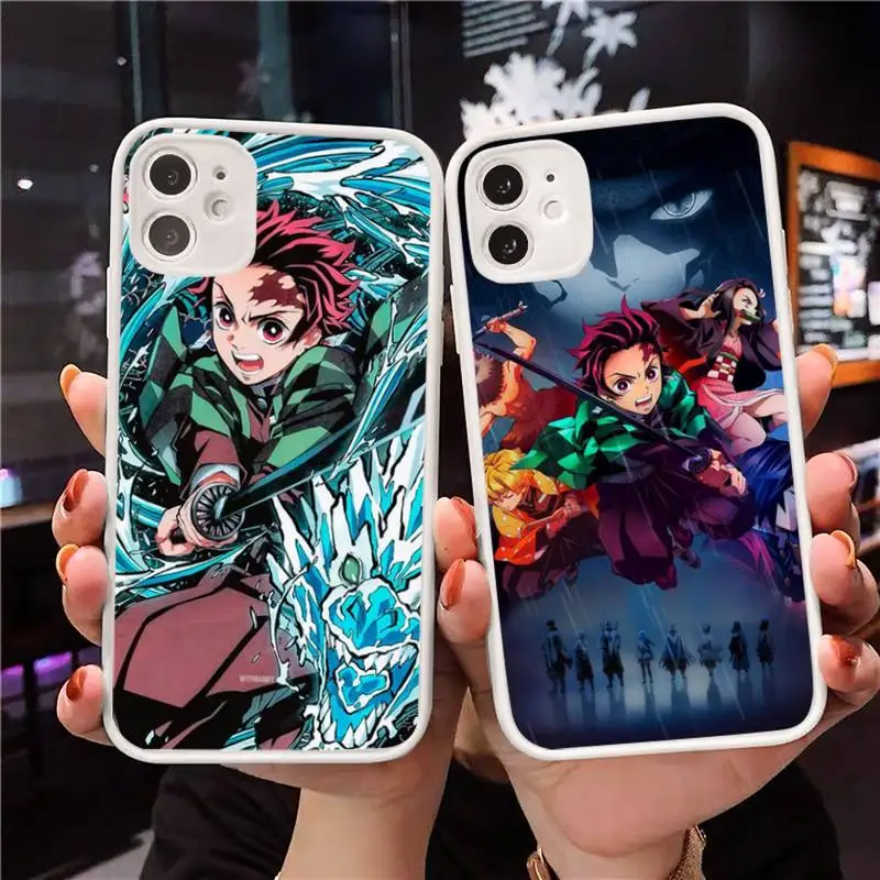 Demon Slayer Anime Funda Phone Case For iPhone 12 11 Mini Pro XR XS Max 7 8 Plus X Matte transparent White Cover
Demon Slayer Anime Funda Phone Case For iPhone 12 11 Mini Pro XR XS Max 7 8 Plus X Matte transparent White Cover